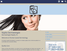 Tablet Screenshot of floridacoastaldermatology.com